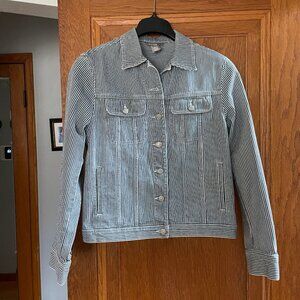 Pin-stripe jean jacket